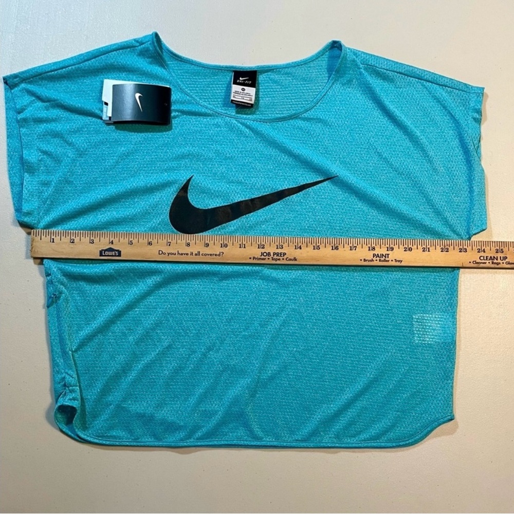 NWT 2 Nike Women’s XL Dri-Fit City Cool Swoosh Running Shirts in Blue & Orange - Picture 2 of 12